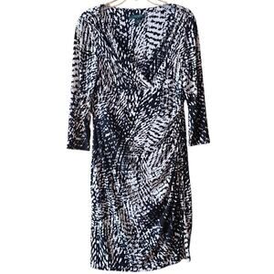 Ralph Lauren Dress Women Faux Wrap Sheath Dress Size 12